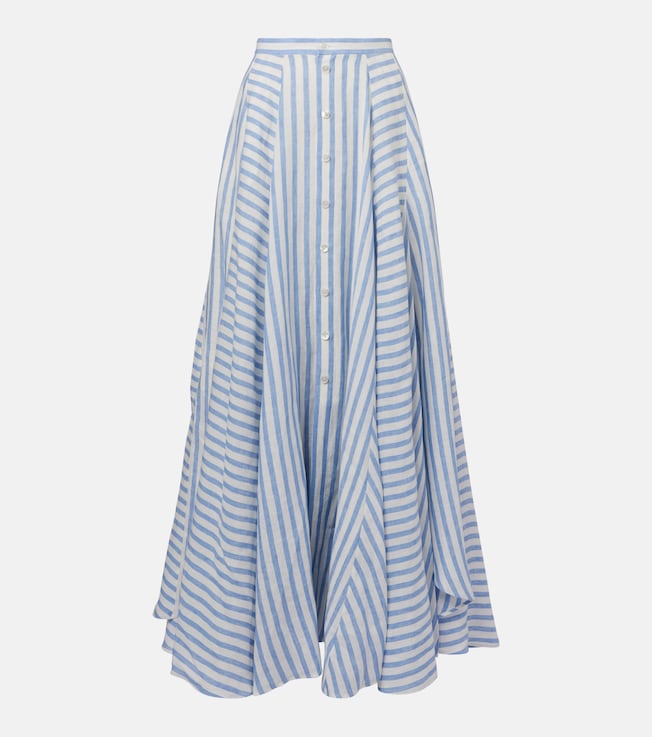 Shamus striped linen maxi skirt | Ralph Lauren Collection