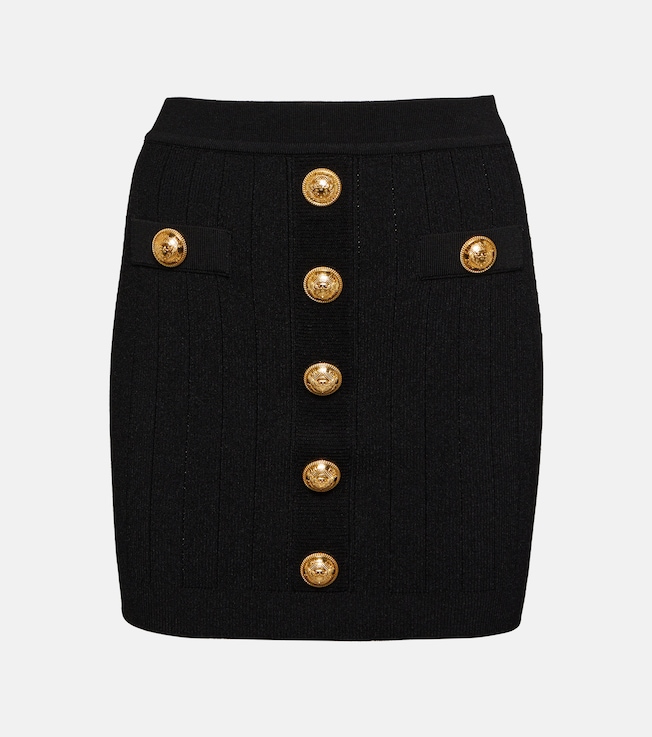High-rise knit miniskirt | Balmain