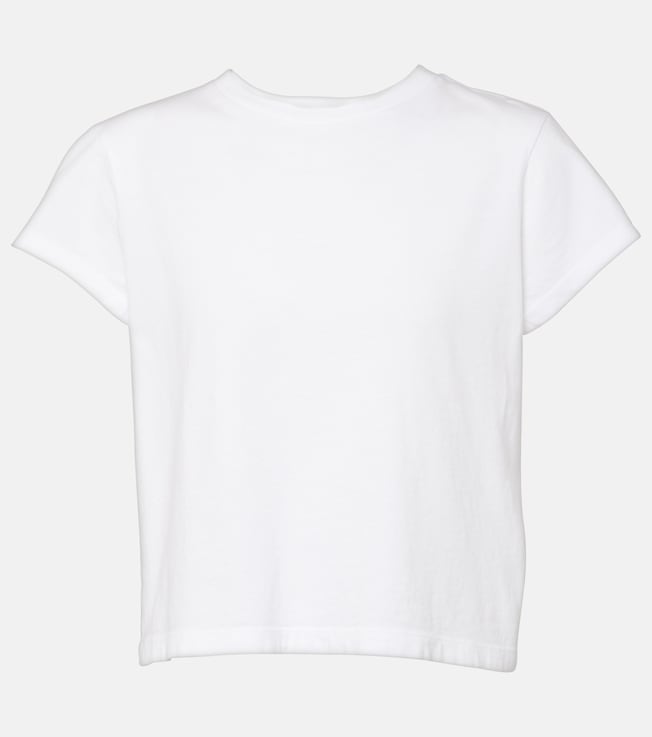 Adine cropped cotton jersey T-shirt | Agolde