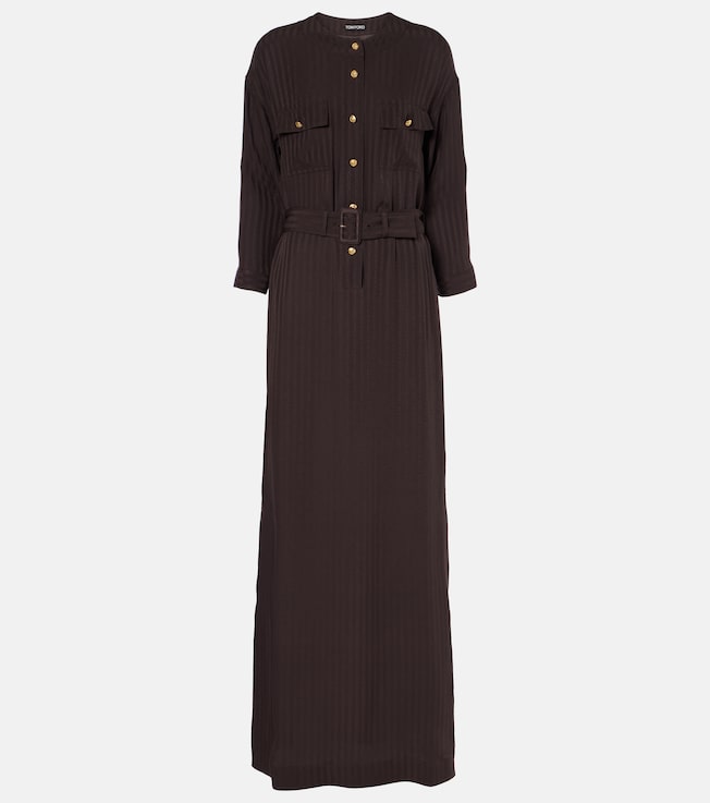 Striped belted shirt dress | Tom Ford