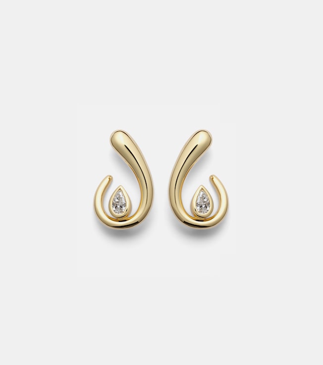 18kt gold earrings with diamonds | Shay Jewelry