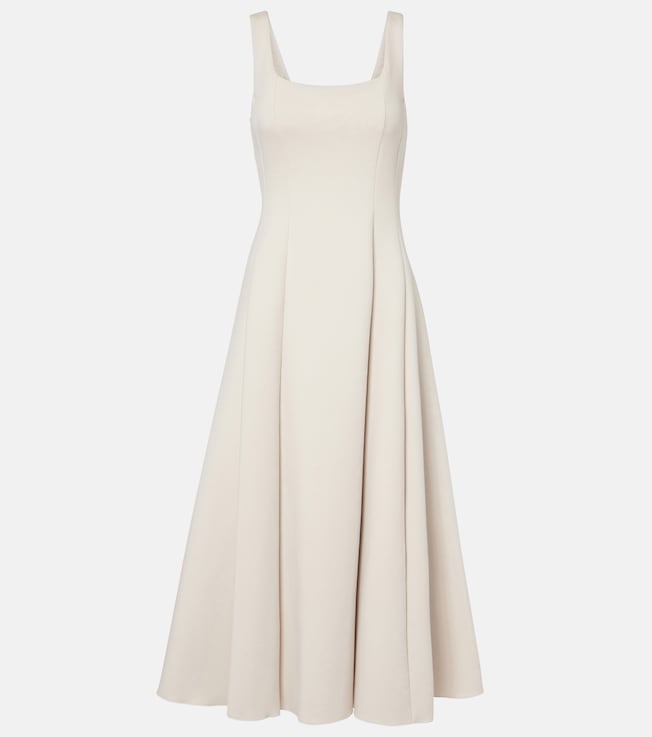 Platani pleated cotton-blend midi dress | 'S Max Mara