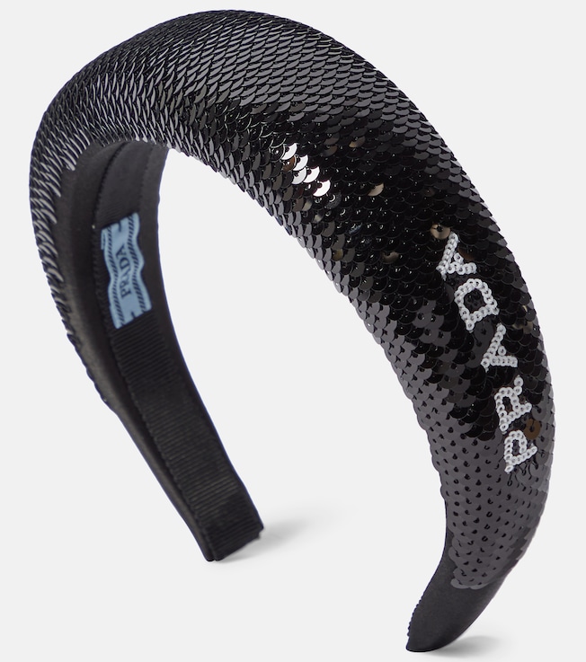 Logo sequined headband | Prada