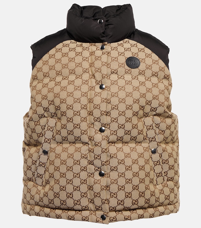 GG cotton canvas down vest | Gucci