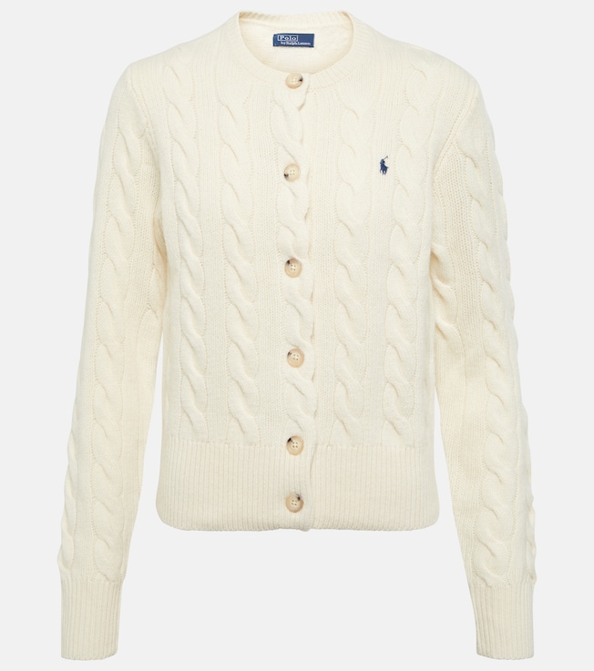Cable-knit wool and cashmere cardigan | Polo Ralph Lauren