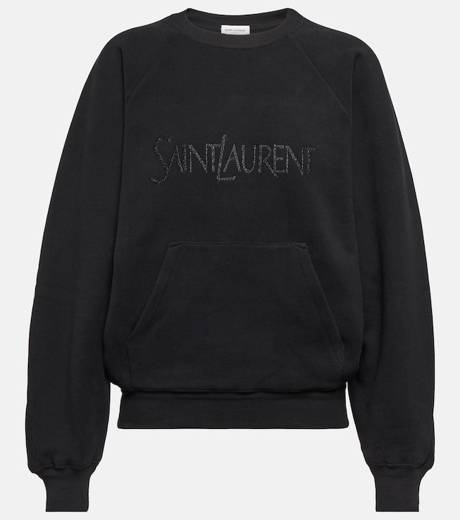 Logo cotton sweatshirt | Saint Laurent