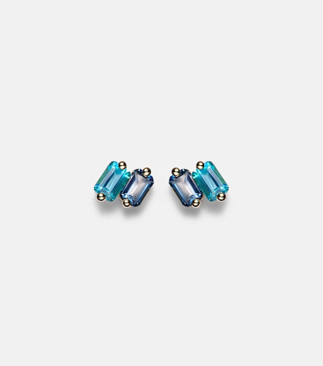 14kt gold earrings with topaz | Suzanne Kalan