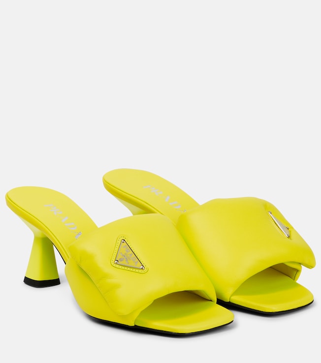 Padded leather mules | Prada