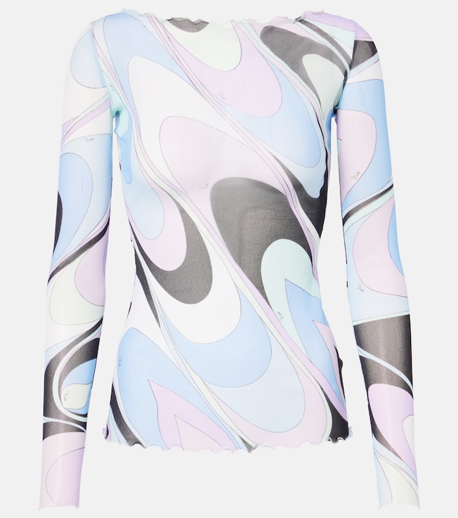 Printed tulle top | Pucci