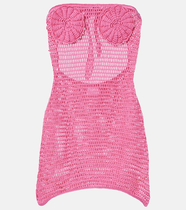 Camellia crochet cotton minidress | Anna Kosturova