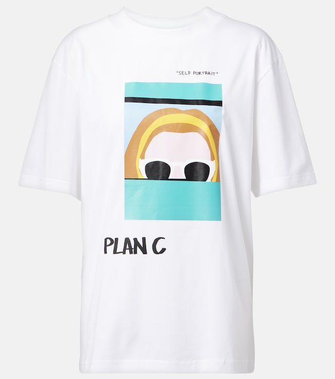 Printed cotton jersey T-shirt | Plan C