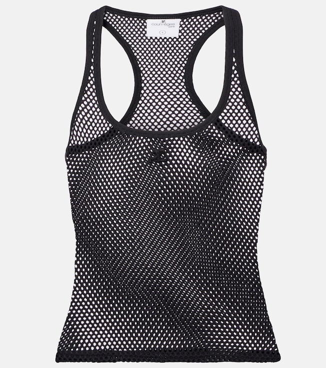 Scuba cotton mesh tank top | Courrèges