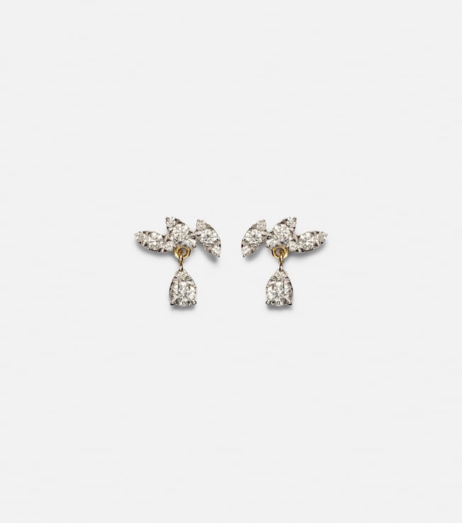 Muse Drop 10kt gold earrings with diamonds | Stone and Strand