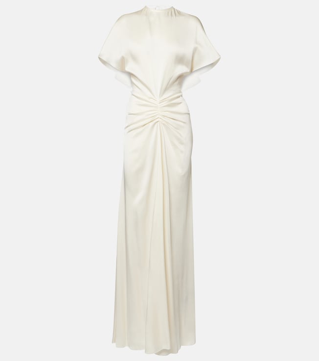 Gathered crêpe satin gown | Victoria Beckham