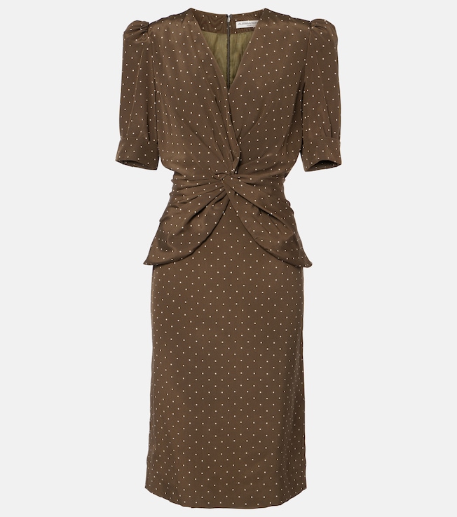 Polka-dot silk midi dress | Alessandra Rich