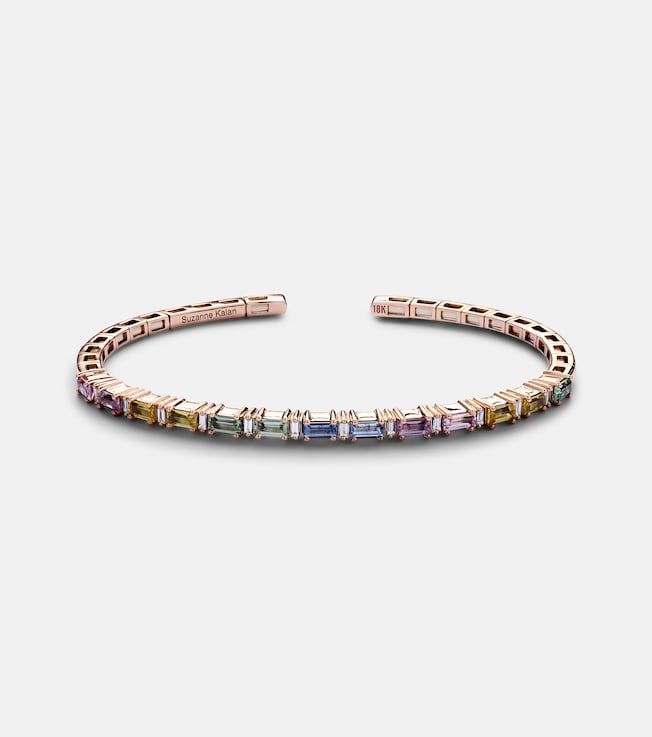 Rainbow Fireworks 18kt rose gold bracelet with gemstones | Suzanne Kalan