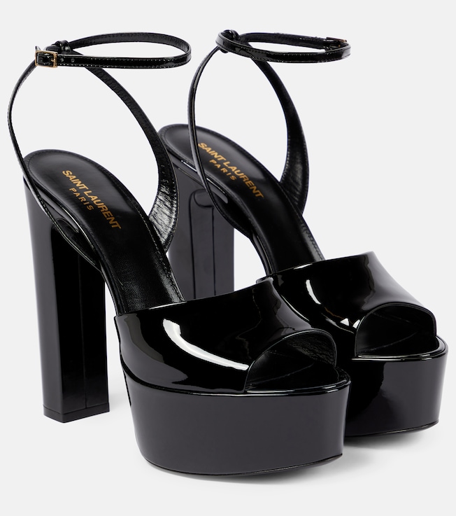 Jodie 145 patent leather platform sandals | Saint Laurent