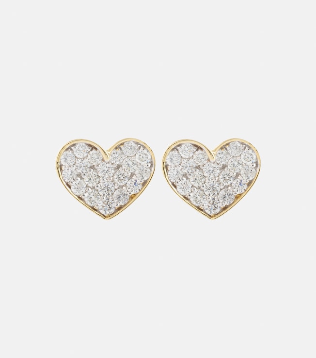 You're Making Me Blush 10kt gold earrings with diamonds | Stone and Strand