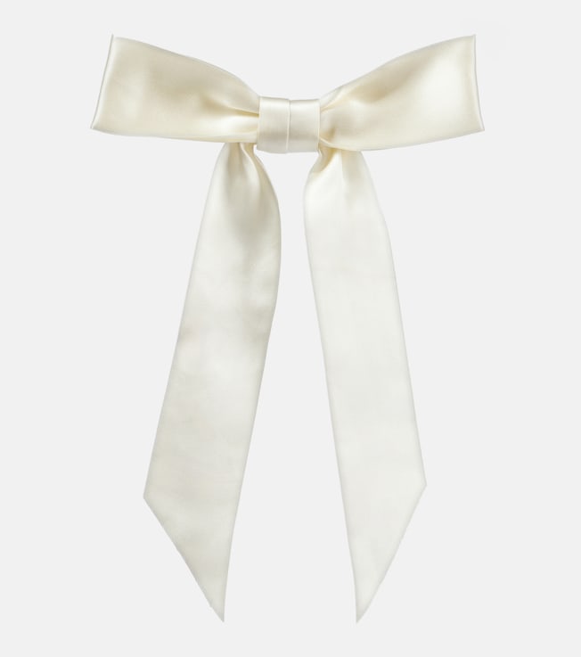 Virginia silk satin bow barrette | Jennifer Behr