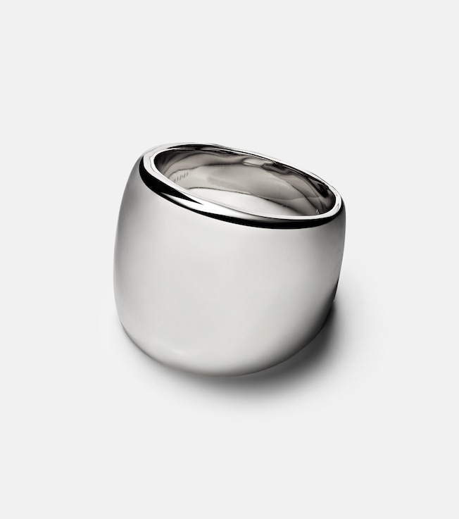 Puffy rhodium-plated ring | Jennifer Fisher