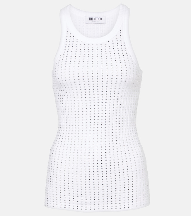 Embellished cotton jersey top | The Attico