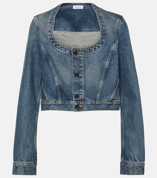 Cropped denim jacket | Alaïa