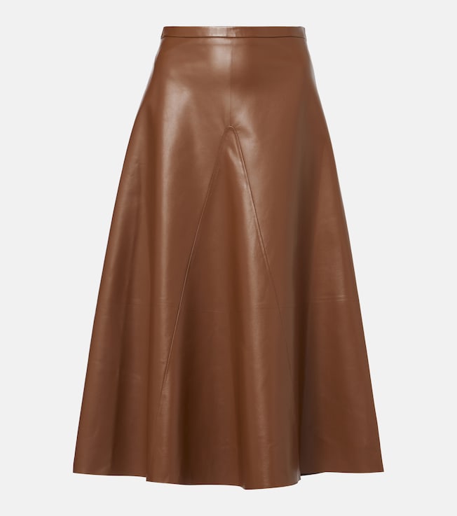 Selina leather midi skirt | Fforme