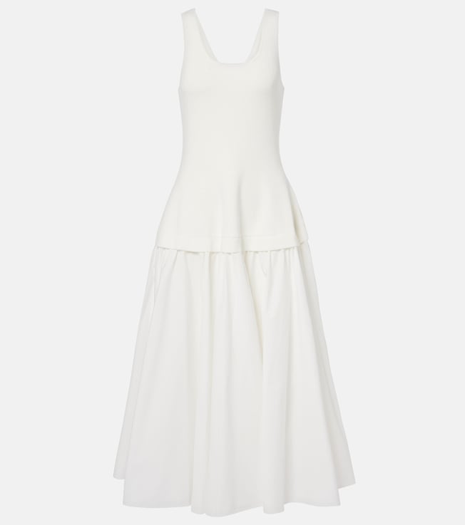 Jazz cotton-blend poplin midi dress | Simkhai