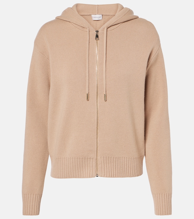 Zip-up wool and cashmere hoodie  | Moncler