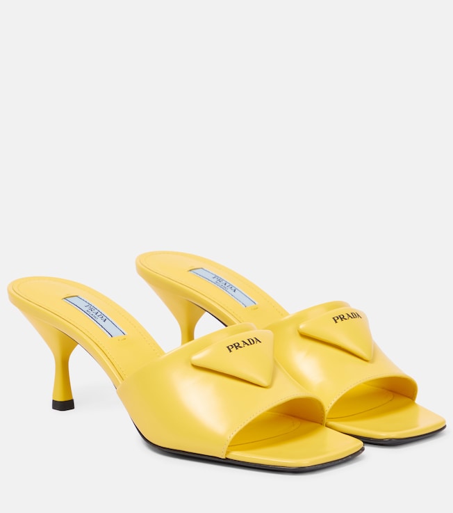 Logo leather sandals | Prada