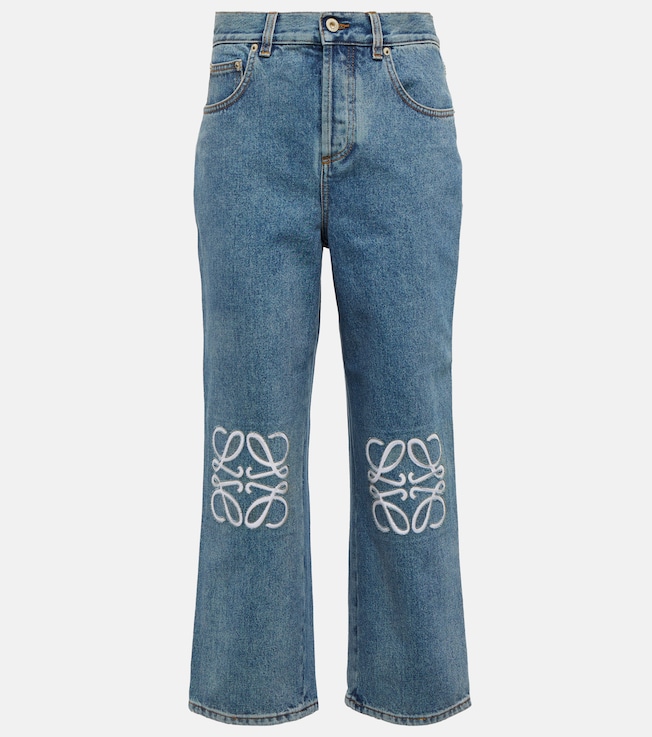 Anagram high-rise cropped jeans | Loewe