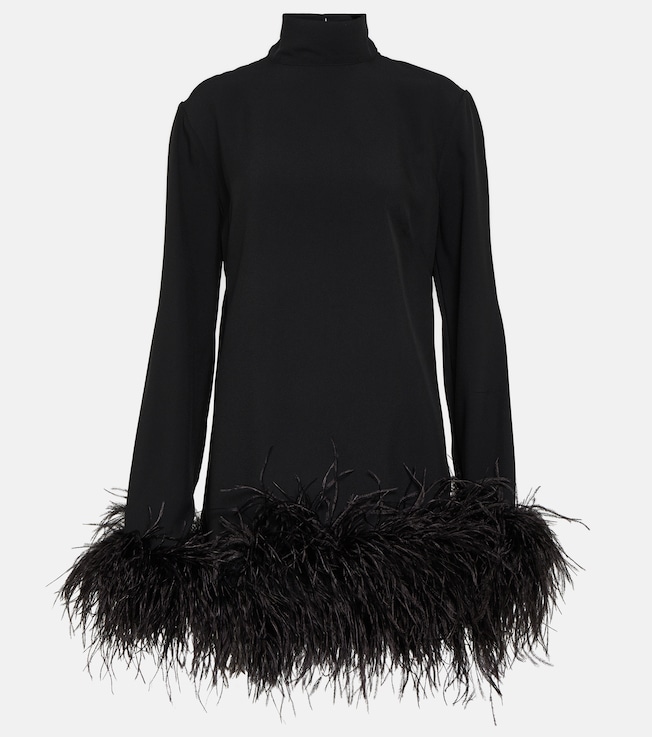 Piccolo Ubud feather-trimmed minidress | Taller Marmo