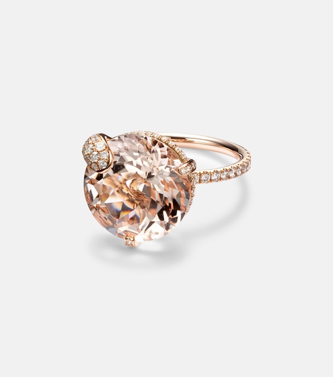 Peekaboo 18kt rose gold ring with morganite and diamonds | Bucherer Fine Jewellery