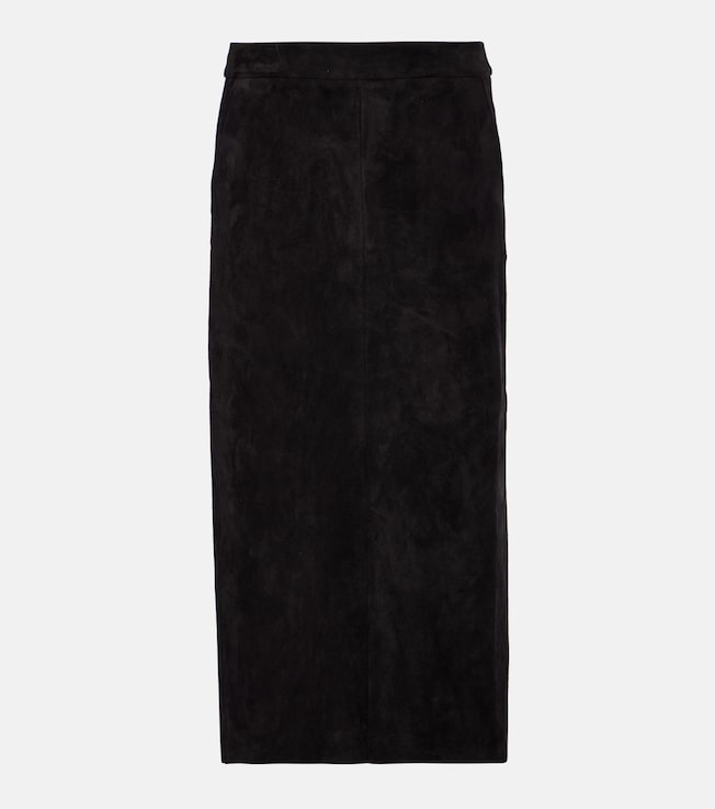 Taylor suede midi skirt | Stouls