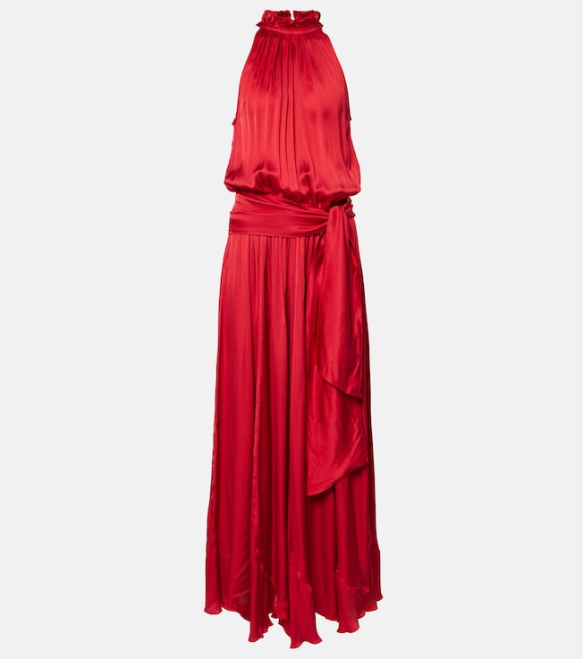 Nina satin maxi dress | Poupette St Barth