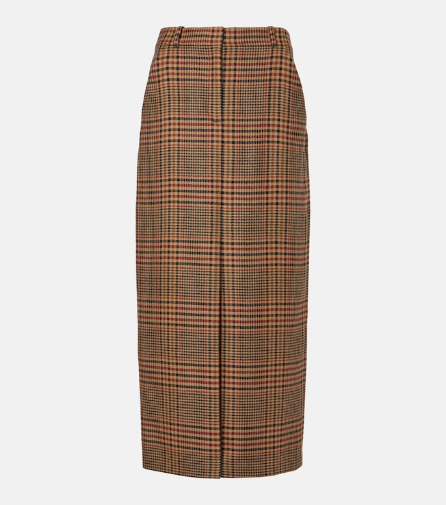 Maxine plaid virgin wool maxi skirt | Veronica Beard