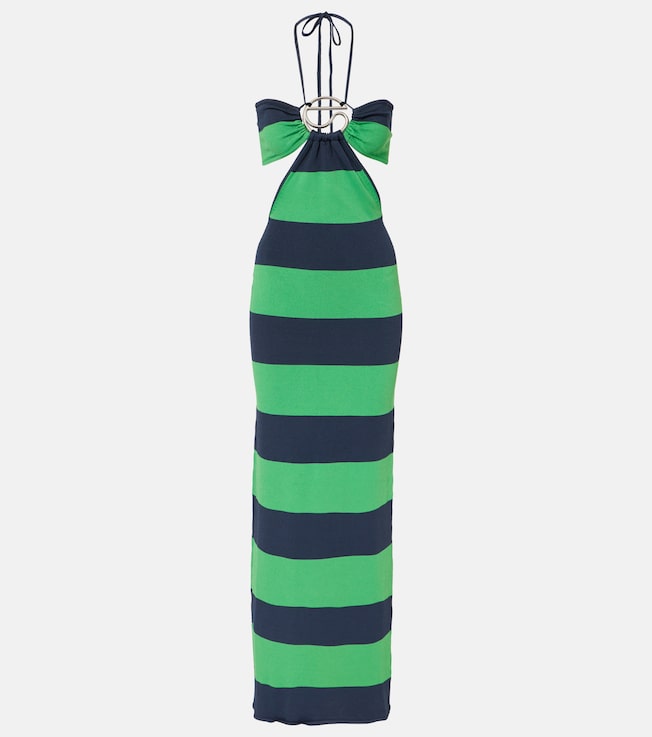 Cutout striped maxi dress | Coperni