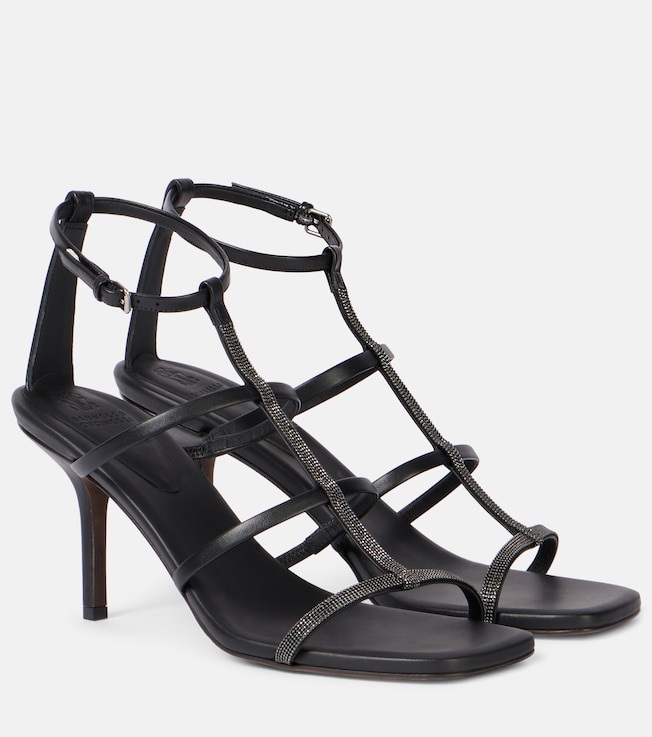 Monili leather sandals | Brunello Cucinelli