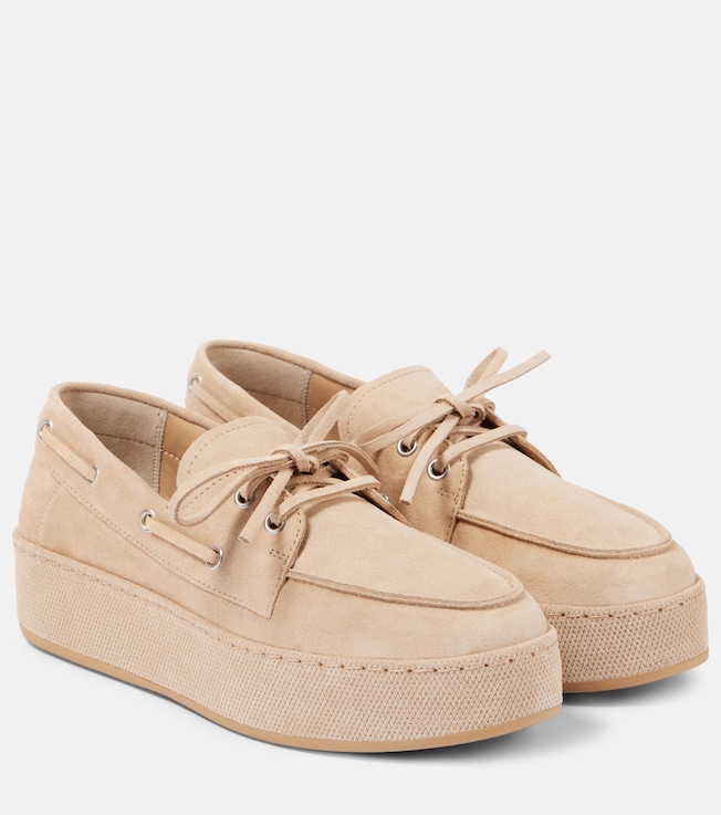 H681 suede platform boat shoes | Hogan