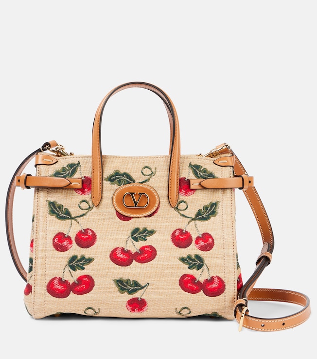 Antibes Cherryfic Small jacquard tote bag | Valentino Garavani