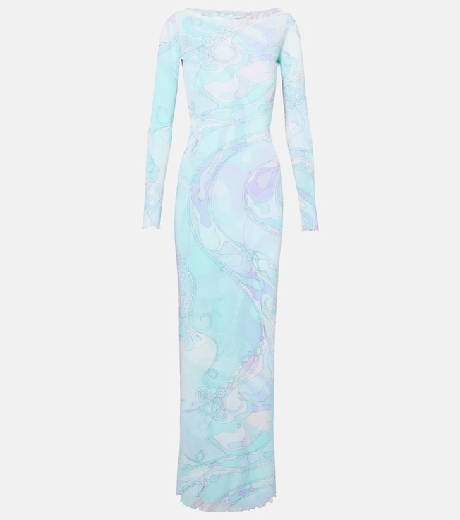 Orchidee tulle maxi dress | Pucci