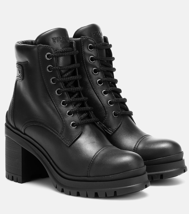 Leather ankle boots | Prada