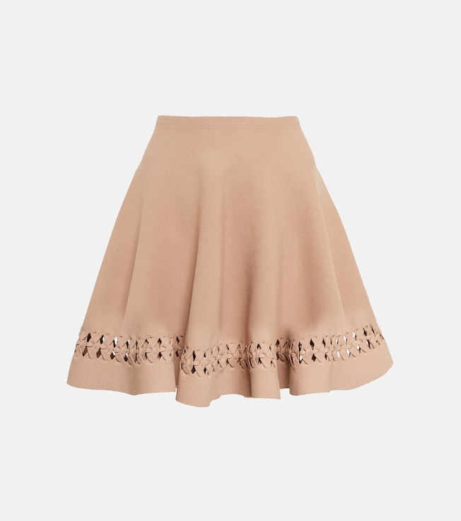 Woven cutout miniskirt | Alaïa