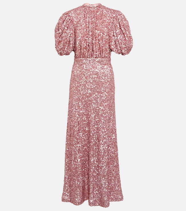 Sequined puff-sleeve maxi dress | Rotate