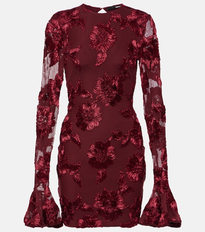 Floral embroidered mesh minidress | Rotate