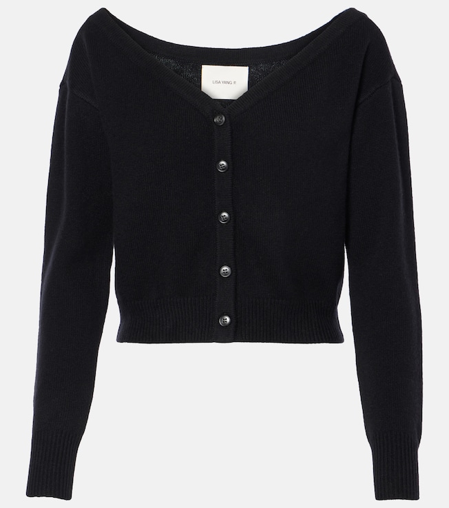 Beata off-shoulder cashmere cardigan | Lisa Yang