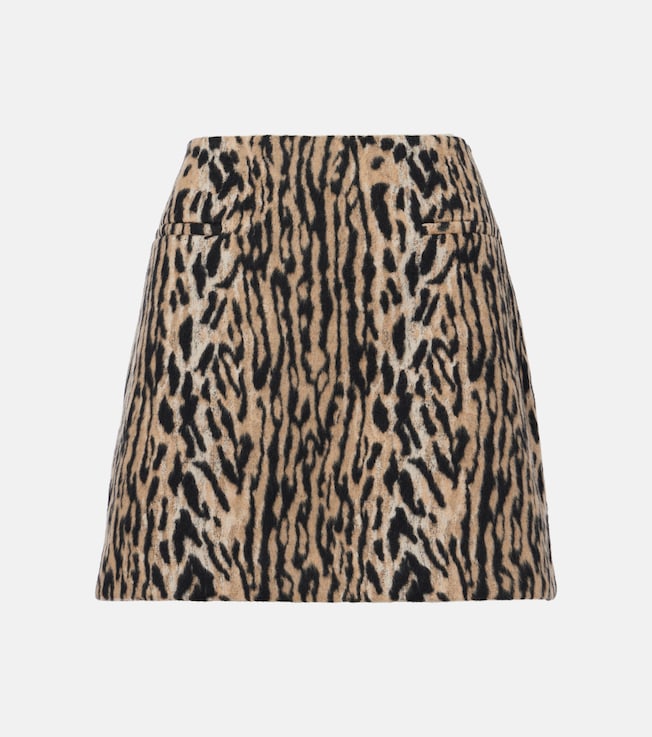 Mariah leopard-print miniskirt | Rixo