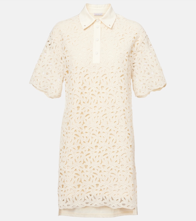 Cotton-blend lace minidress | Moncler
