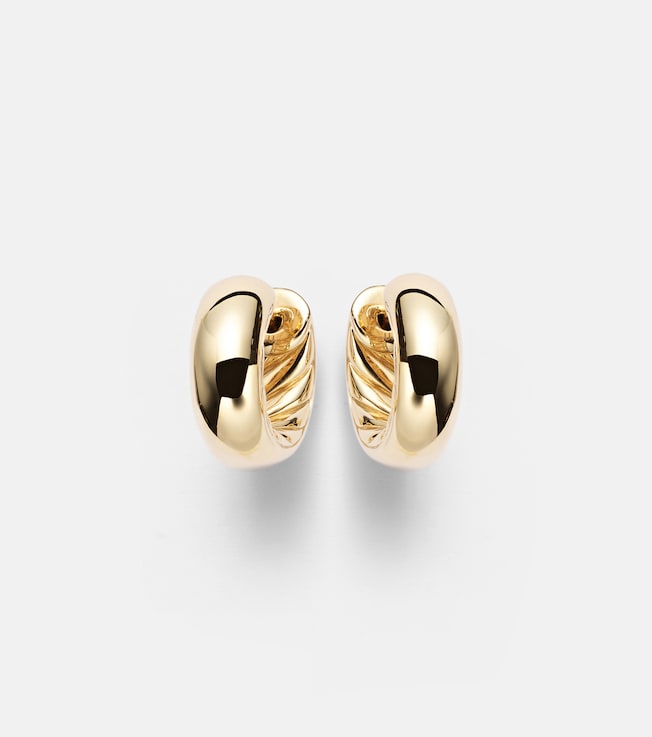 DY Mercer® Micro 18kt gold hoop earrings | David Yurman
