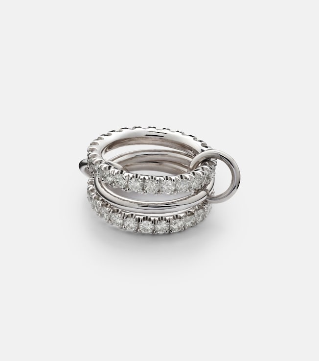 Juno 18kt white gold ring with diamonds | Spinelli Kilcollin